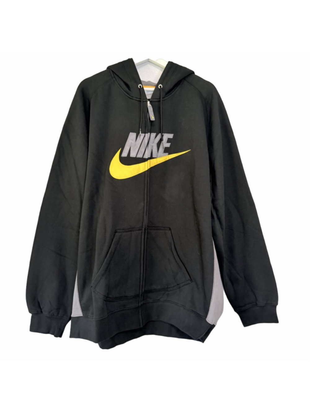 Nike New Black Gray Full-Zip Hoodie Men's Size XXL